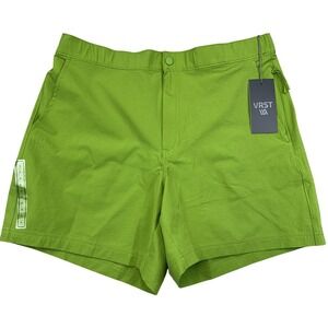 VRST Resort Shorts Mens Large Green Pulse Seersucker 6" Relaxed Fit Swim Trunks